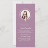 Eerste Communie Meisje Custom Foto en Eenvoudig Kr Kaart (Voorkant)