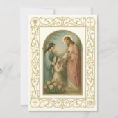Eerste Communie  Meisje met Jezus Kaart (Voorkant)
