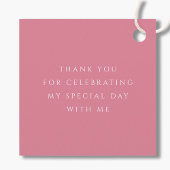 Eerste communie met roze Floral Religious Cross Bedankjes Labels