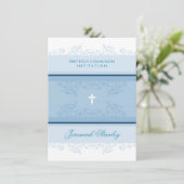 EERSTE COMMUNIE moderne elegante wervelingen krull Kaart (Staand voorkant)