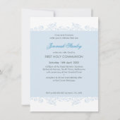 EERSTE COMMUNIE moderne elegante wervelingen krull Kaart (Achterkant)