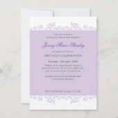 EERSTE COMMUNIE NODIGT UIT:: krullen 1P Kaart (Achterkant)