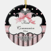 Eerste Communie Ornament - Franse Bow Swirl (Voorkant)