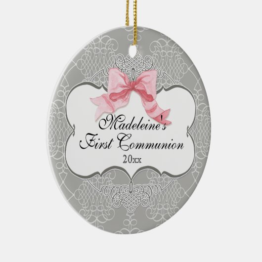 Eerste Communie Ornament - Franse Bow Swirl (Rechts)