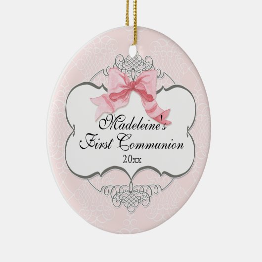 Eerste Communie Ornament - Franse Bow Swirl (Rechts)