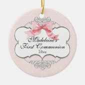 Eerste Communie Ornament - Franse Bow Swirl (Voorkant)