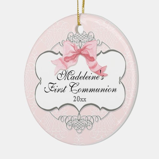 Eerste Communie Ornament - Franse Bow Swirl (Links)