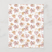 Eerste Communie pampas roos gouden budgetuitnodigi (Achterkant)