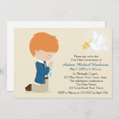 Eerste communie, Red Haire Boy Kaart (Voorkant / Achterkant)