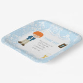 Eerste communie rode haar jongen dank u papieren bordje (Gebogen)