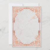 Eerste Communie Roos Goud Elegant  Marmer Kaart (Achterkant)