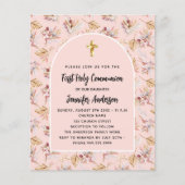 Eerste Communie roos gouden pampas begrotingsuitno (Voorkant)