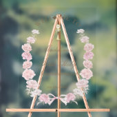 Eerste Communie roze pioenrozen welkom Acryl Bord (Neutraal)