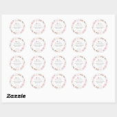 Eerste Communie Roze Roze Kruis Envelop Seal Ronde Sticker (Vel)
