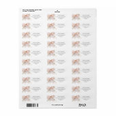Eerste Communie Roze Strik Rozentuin Retouradres Etiket (Full Sheet)