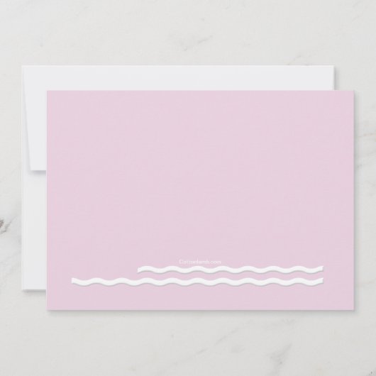 Eerste communie roze uitnodiging (Achterkant)