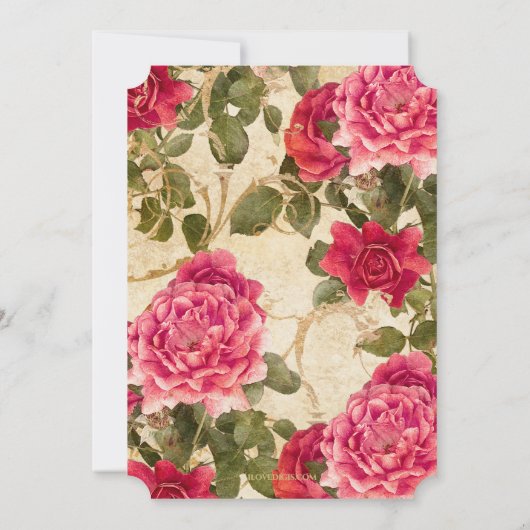 Eerste Communie Rozen Bloemen Kaart (Achterkant)