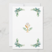 Eerste Communie Spaans groen blad groen Kaart (Achterkant)