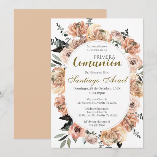 Eerste Communie Spaans Kaart (Voorkant / Achterkant)