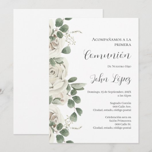 Eerste Communie Spaans Kaart (Voorkant / Achterkant)
