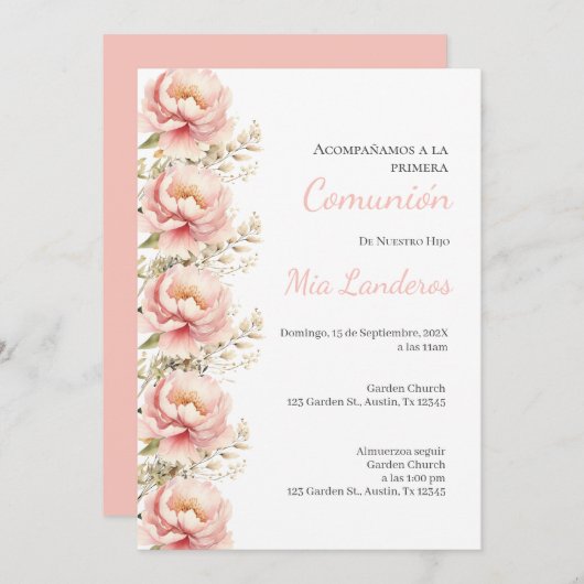 Eerste Communie Spaans Kaart (Voorkant / Achterkant)