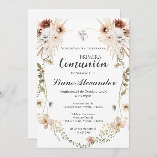 Eerste Communie Spaans Kaart (Voorkant / Achterkant)