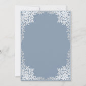 Eerste Communie Stoffig Blauw Elegante Zilveren Bl Kaart (Achterkant)