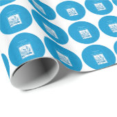 Eerste Communie, Tarwe, Blauwe Druiven Cadeaupapier (Rol Hoek)