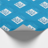 Eerste Communie, Tarwe, Blauwe Druiven Cadeaupapier (Hoek)