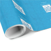 Eerste Communie, Tarwe, Blauwe Druiven Cadeaupapier (Rol Hoek)