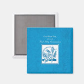 Eerste Communie, Tarwe, Blauwe Druiven Magneet (Voorkant / Achterkant)