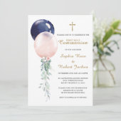 Eerste communie tweeling Sjabloon Kaart (Staand voorkant)