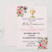 Eerste communie uitnodigen kaart (Voorkant / Achterkant)