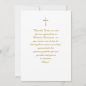 Eerste communie uitnodiging afdrukbaar invitation (Achterkant)