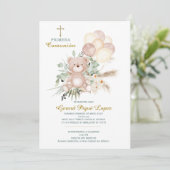 Eerste communie uitnodiging afdrukbaar invitation (Staand voorkant)