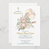 Eerste communie uitnodiging afdrukbaar invitation (Voorkant / Achterkant)