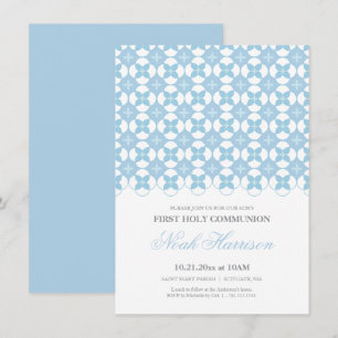 Eerste Communie Uitnodiging - Boy's Custom Kaart