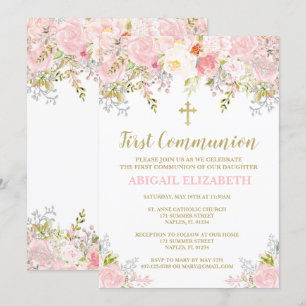 Eerste Communie Uitnodiging, Eerste Heilige Commun Kaart