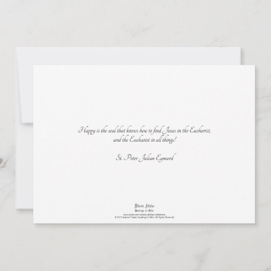 Eerste Communie Uitnodiging: Eucharistie in Alles Kaart (Achterkant)