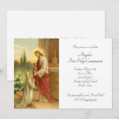 Eerste Communie Uitnodiging: Eucharistie in Alles Kaart (Voorkant / Achterkant)