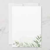 Eerste communie uitnodiging in groene eucalyptus (Achterkant)