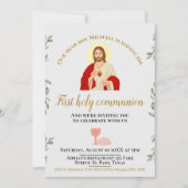 Eerste communie uitnodiging: Jezus, graal Kaart (Voorkant)