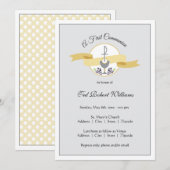 Eerste communie uitnodiging - jongen (Voorkant / Achterkant)