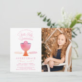 Eerste Communie Uitnodiging - Meisje Foto Uitnodig (Staand voorkant)