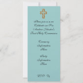 Eerste communie uitnodiging met foto (Achterkant)