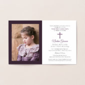 Eerste communie uitnodiging met foto (Binnen)