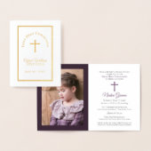 Eerste communie uitnodiging met foto (Display)