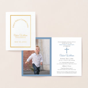 Eerste communie uitnodiging met foto