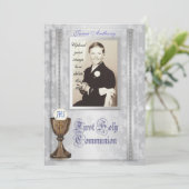 Eerste Communie Uitnodiging met foto (Staand voorkant)