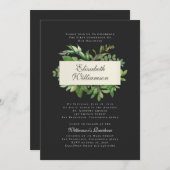 Eerste Communie Uitnodiging met Modern Loof (Voorkant / Achterkant)